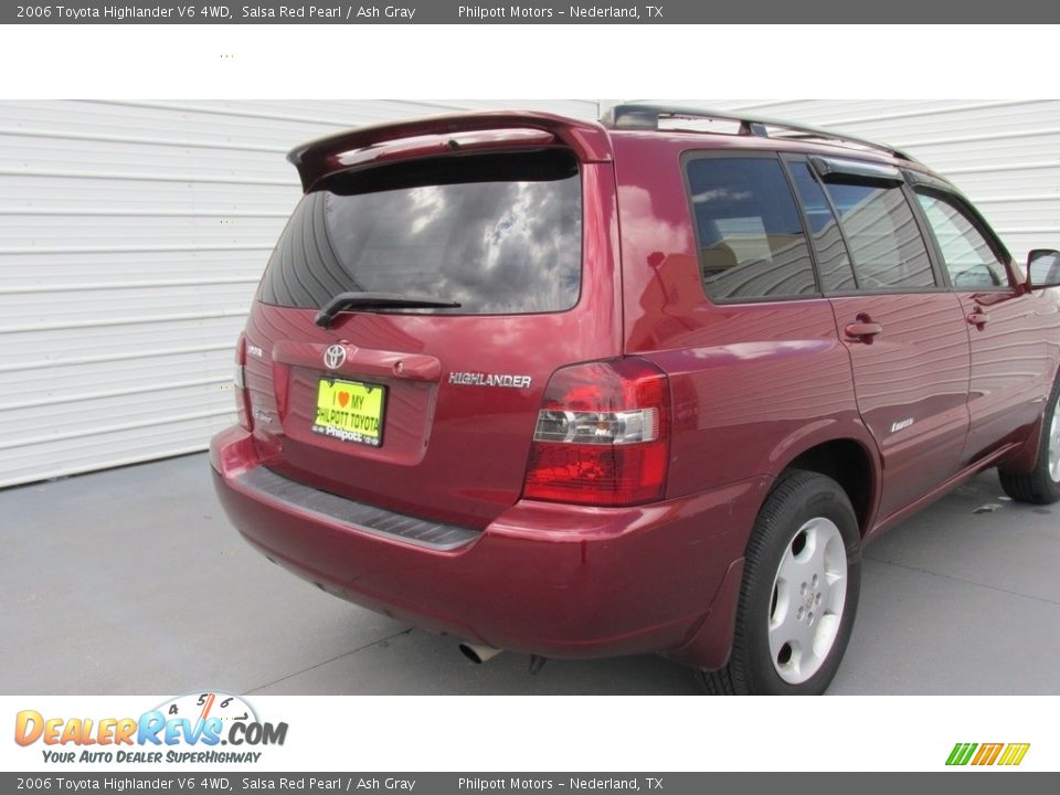 2006 Toyota Highlander V6 4WD Salsa Red Pearl / Ash Gray Photo #12