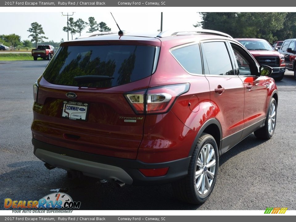 2017 Ford Escape Titanium Ruby Red / Charcoal Black Photo #3