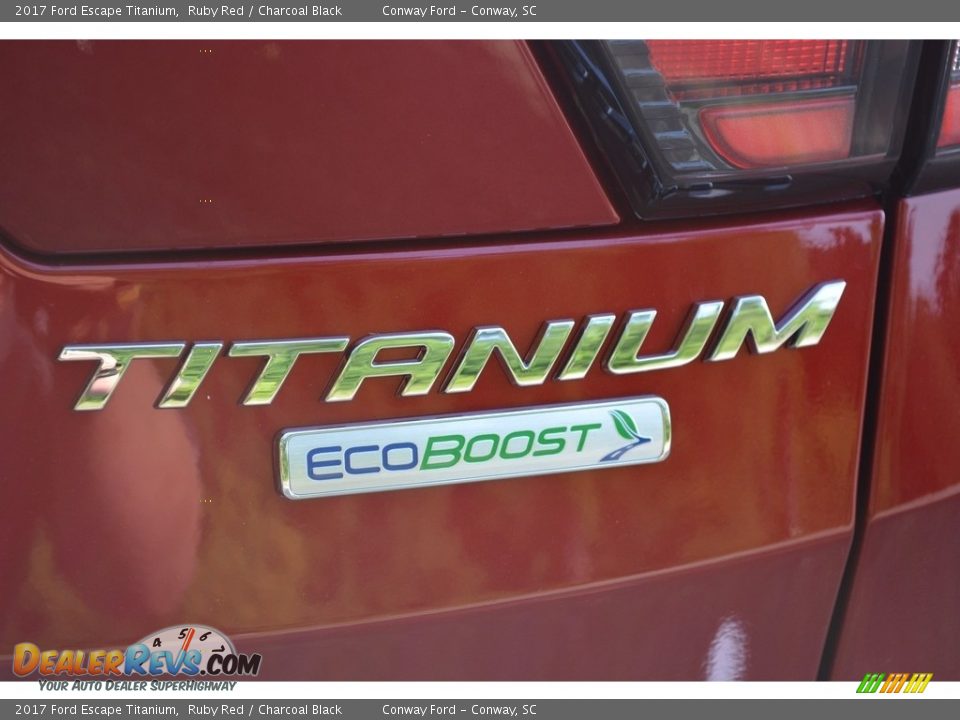 2017 Ford Escape Titanium Ruby Red / Charcoal Black Photo #4