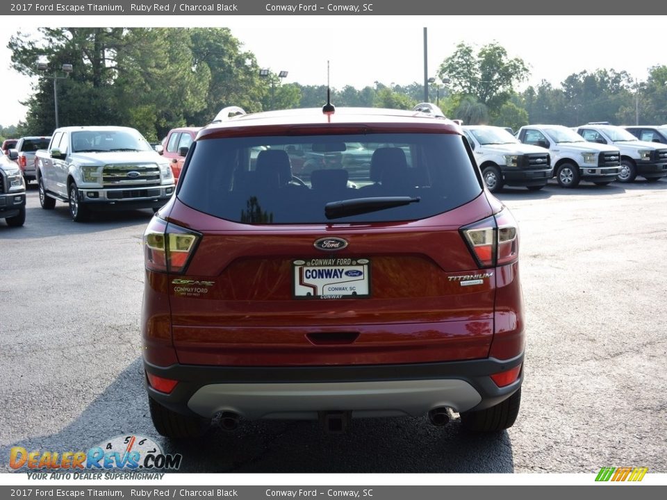 2017 Ford Escape Titanium Ruby Red / Charcoal Black Photo #5