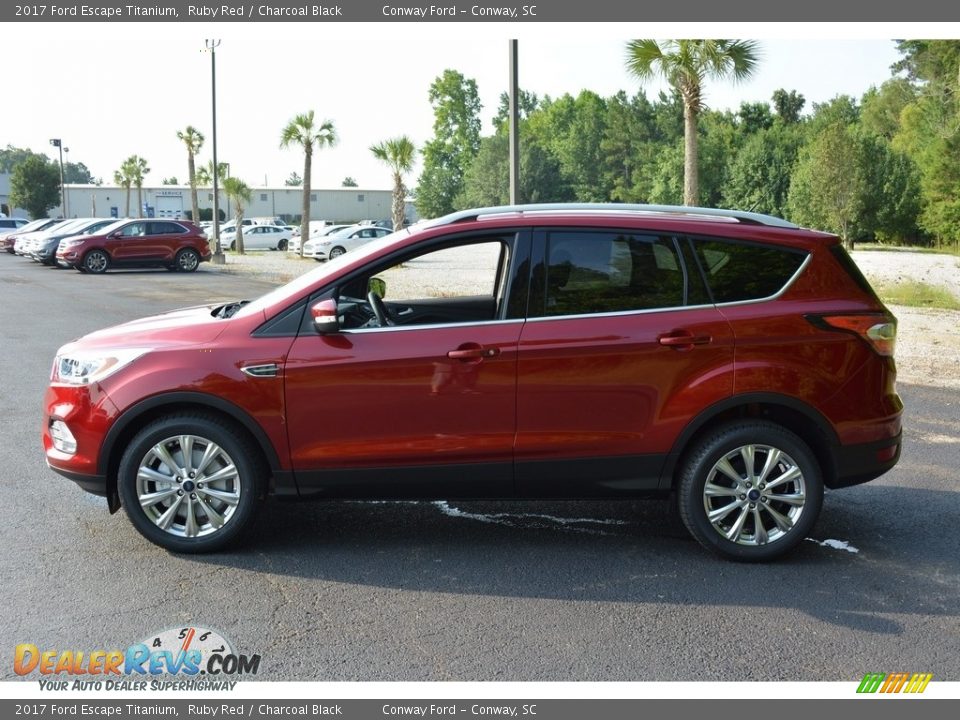 2017 Ford Escape Titanium Ruby Red / Charcoal Black Photo #8