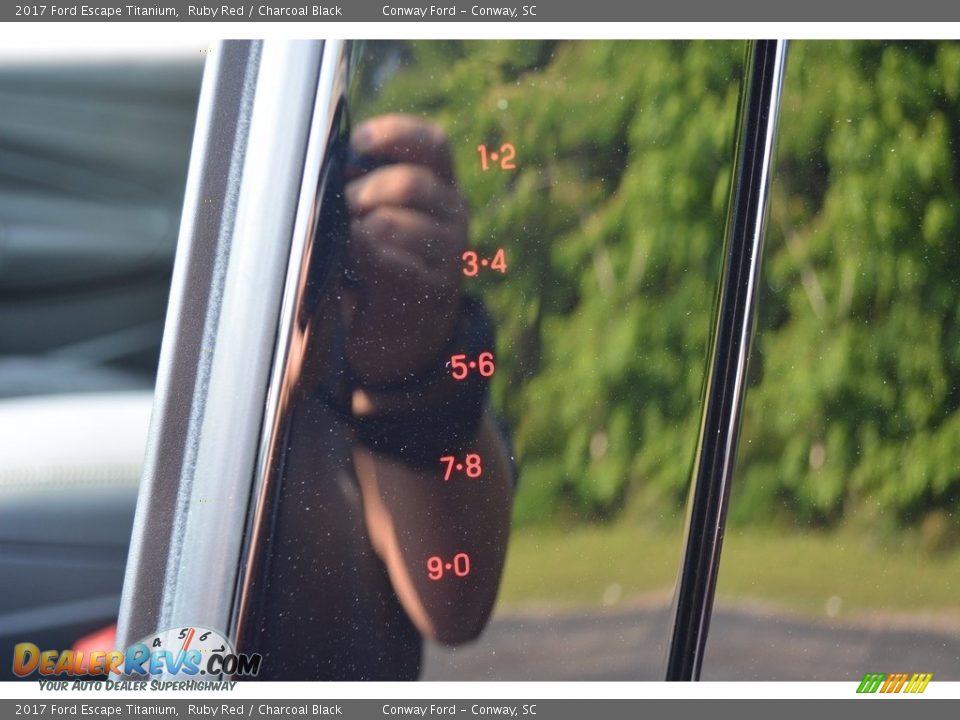 2017 Ford Escape Titanium Ruby Red / Charcoal Black Photo #11