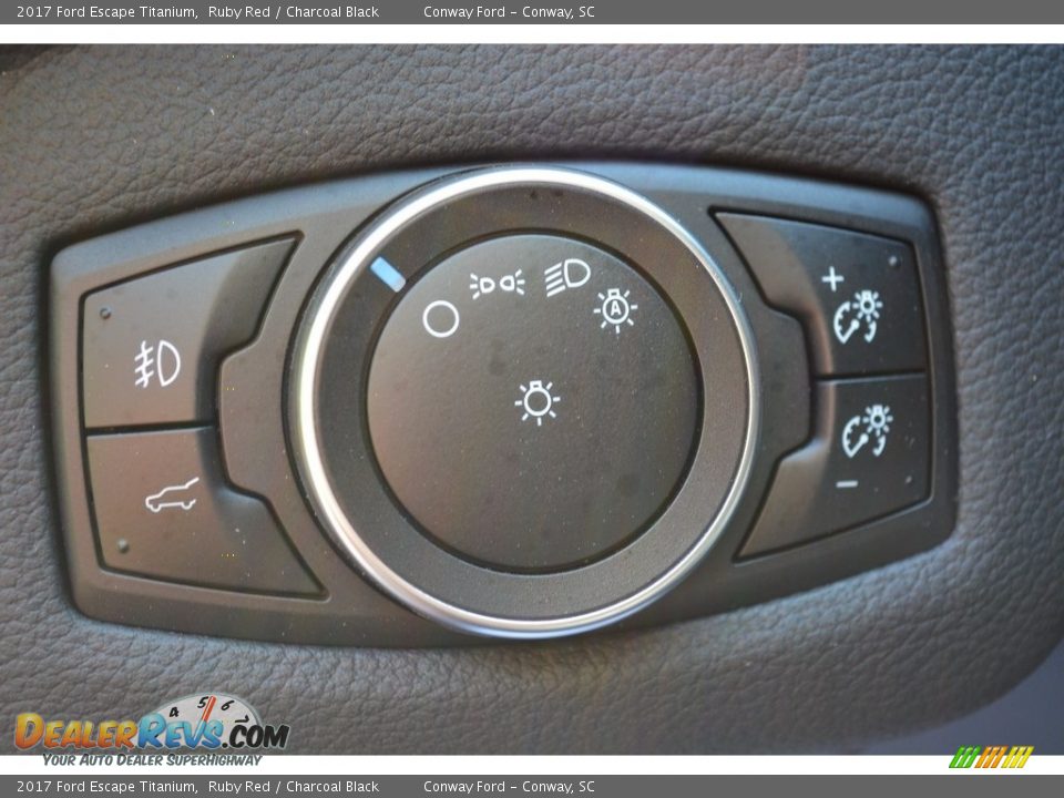 2017 Ford Escape Titanium Ruby Red / Charcoal Black Photo #12