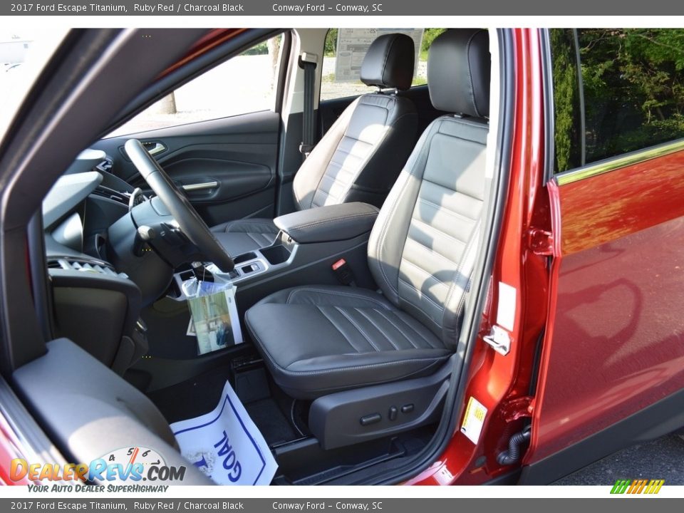 2017 Ford Escape Titanium Ruby Red / Charcoal Black Photo #19