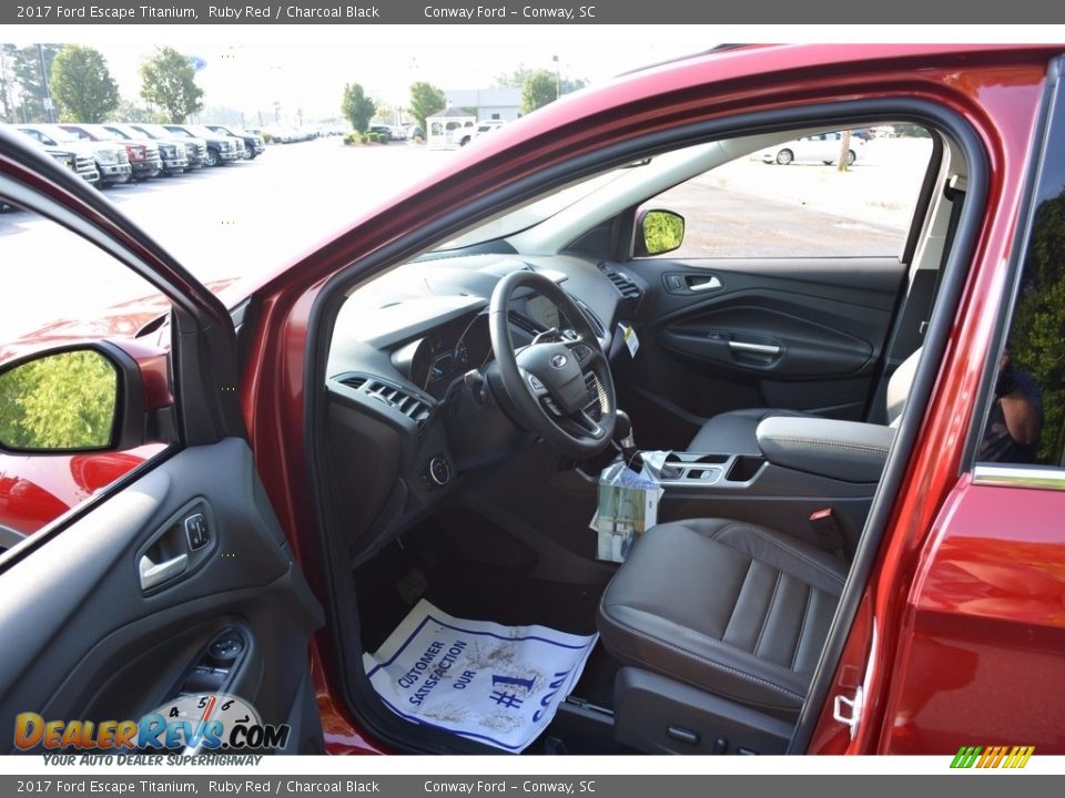 2017 Ford Escape Titanium Ruby Red / Charcoal Black Photo #20