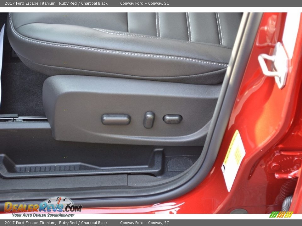 2017 Ford Escape Titanium Ruby Red / Charcoal Black Photo #21