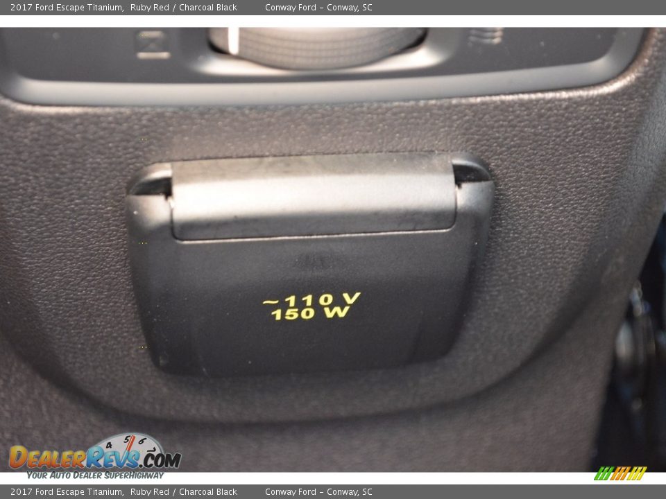 2017 Ford Escape Titanium Ruby Red / Charcoal Black Photo #25