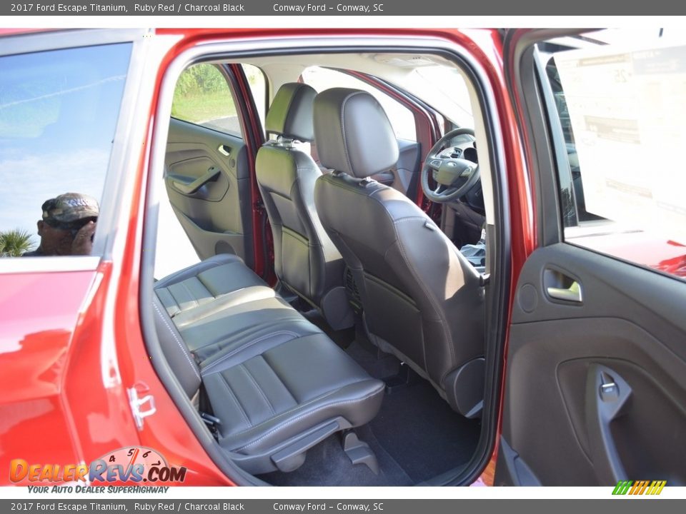 2017 Ford Escape Titanium Ruby Red / Charcoal Black Photo #26