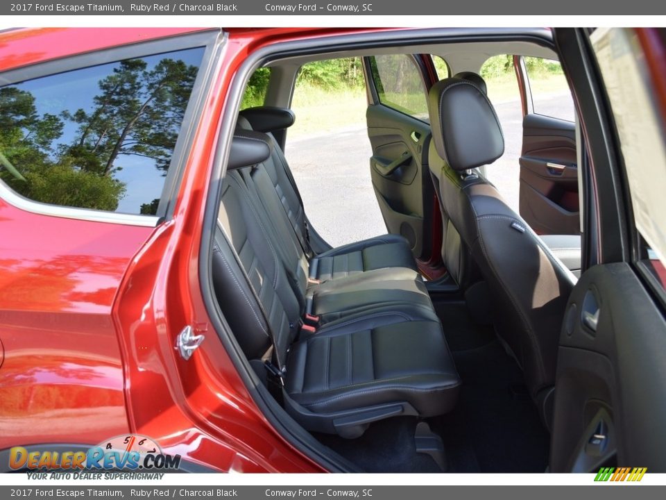 2017 Ford Escape Titanium Ruby Red / Charcoal Black Photo #27