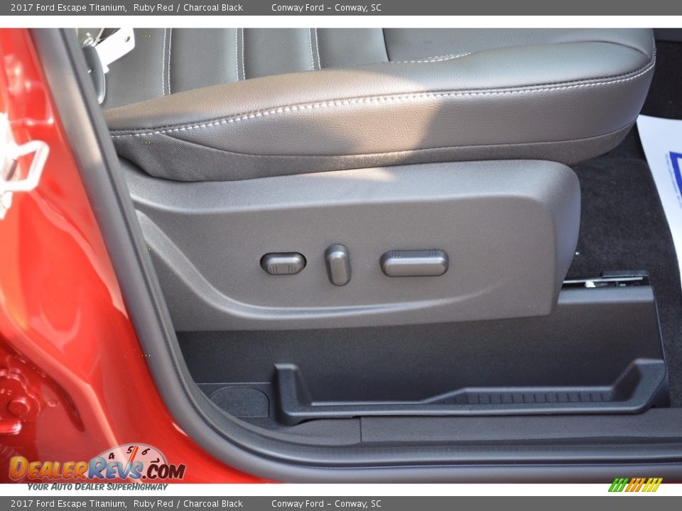 2017 Ford Escape Titanium Ruby Red / Charcoal Black Photo #30