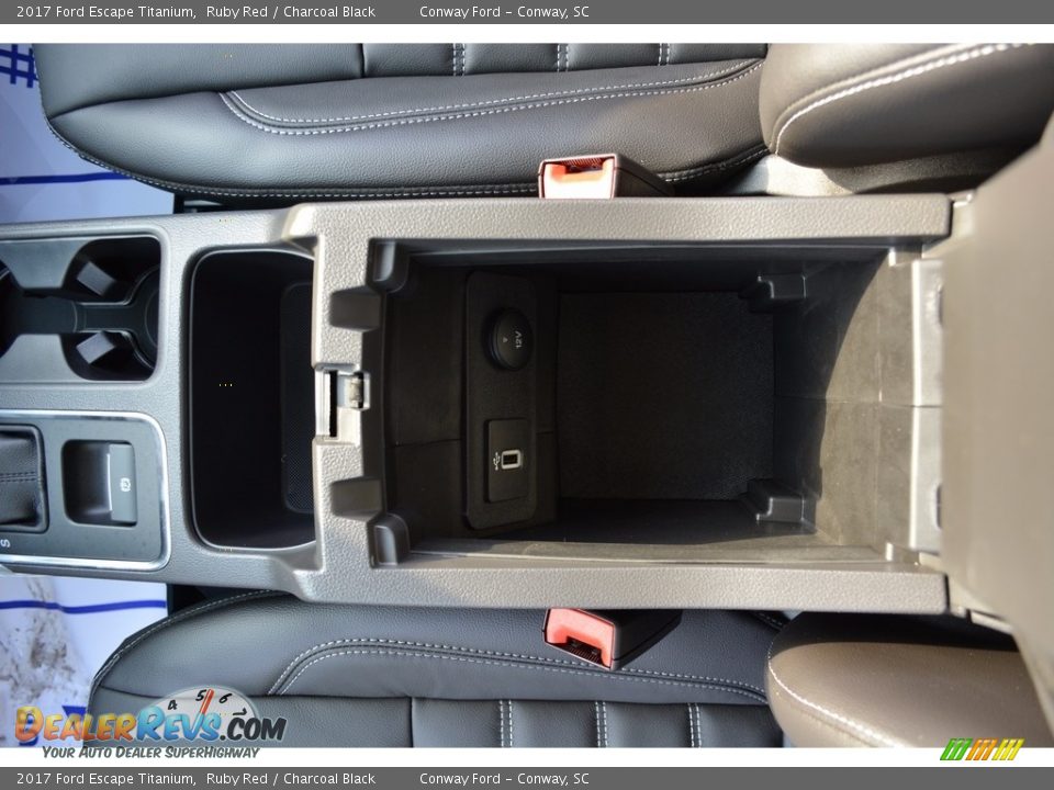 2017 Ford Escape Titanium Ruby Red / Charcoal Black Photo #34
