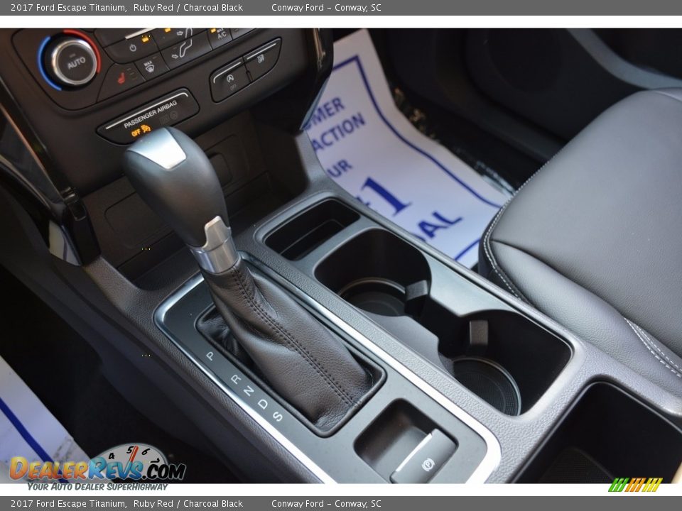 2017 Ford Escape Titanium Ruby Red / Charcoal Black Photo #35