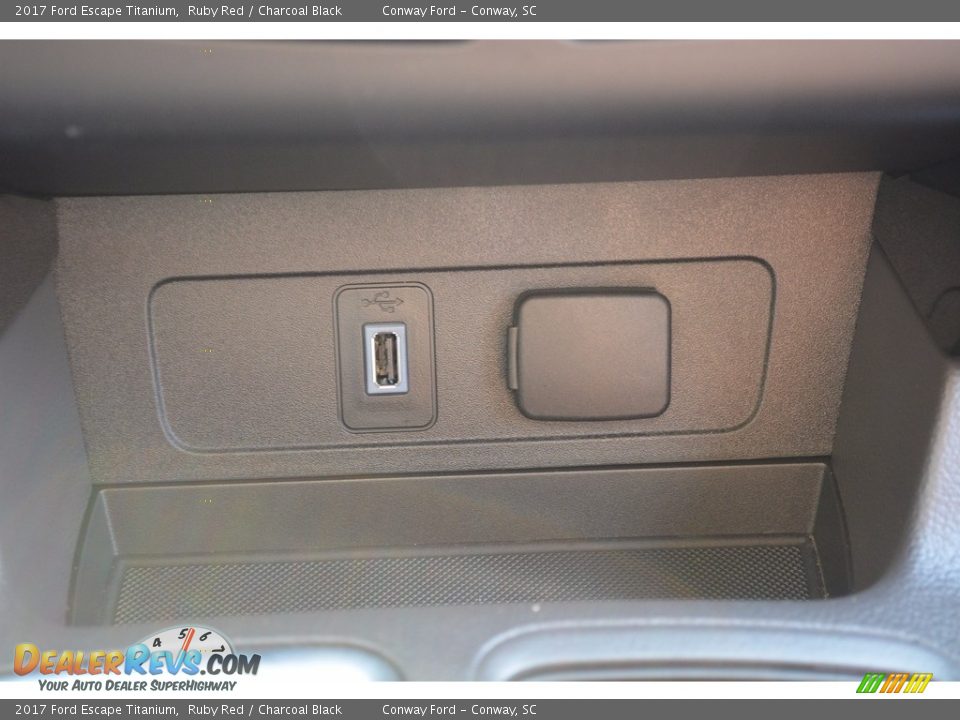 2017 Ford Escape Titanium Ruby Red / Charcoal Black Photo #36