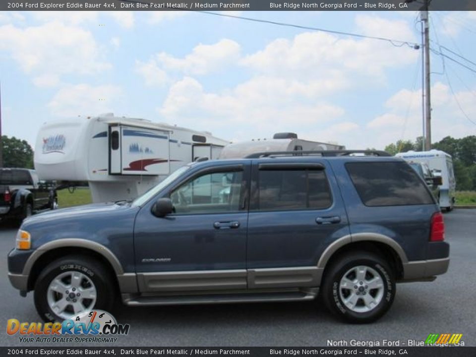 2004 Ford Explorer Eddie Bauer 4x4 Dark Blue Pearl Metallic / Medium Parchment Photo #2