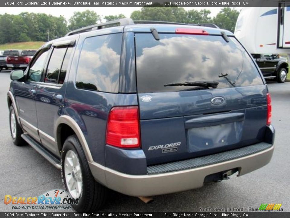 2004 Ford Explorer Eddie Bauer 4x4 Dark Blue Pearl Metallic / Medium Parchment Photo #3