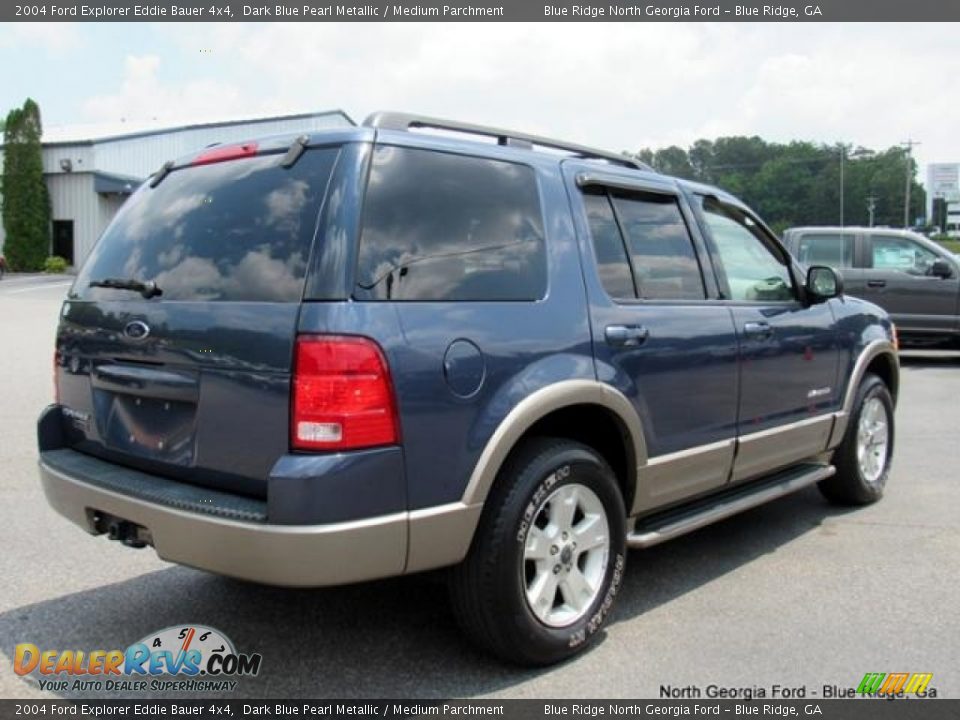 2004 Ford Explorer Eddie Bauer 4x4 Dark Blue Pearl Metallic / Medium Parchment Photo #5