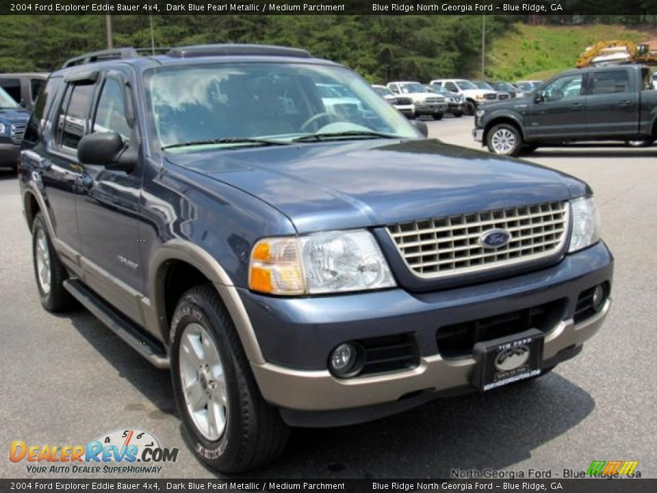 2004 Ford Explorer Eddie Bauer 4x4 Dark Blue Pearl Metallic / Medium Parchment Photo #7