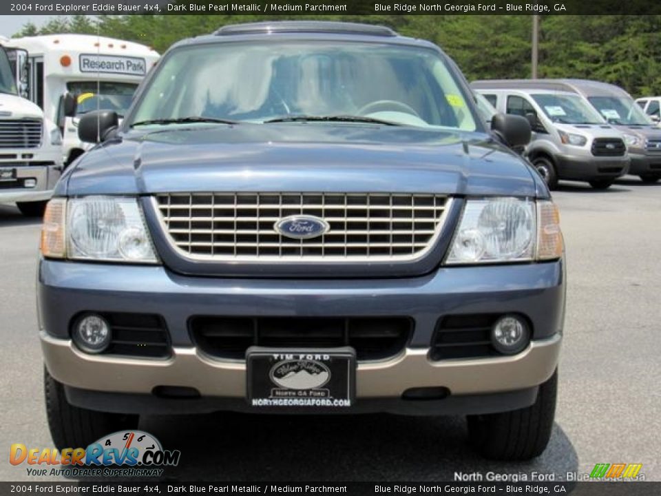 2004 Ford Explorer Eddie Bauer 4x4 Dark Blue Pearl Metallic / Medium Parchment Photo #8