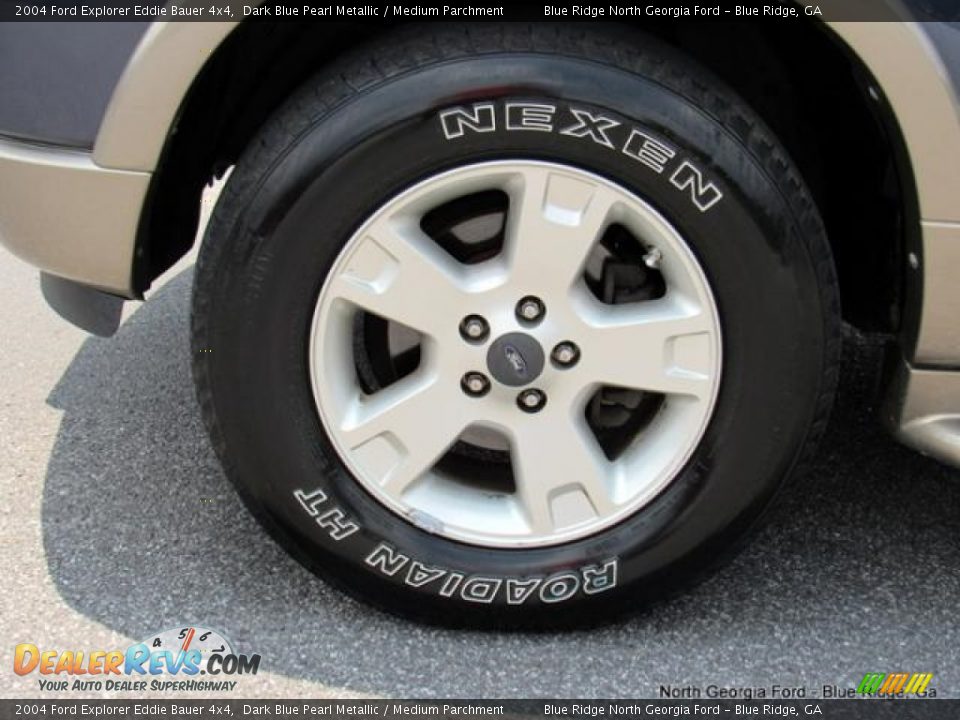 2004 Ford Explorer Eddie Bauer 4x4 Dark Blue Pearl Metallic / Medium Parchment Photo #9