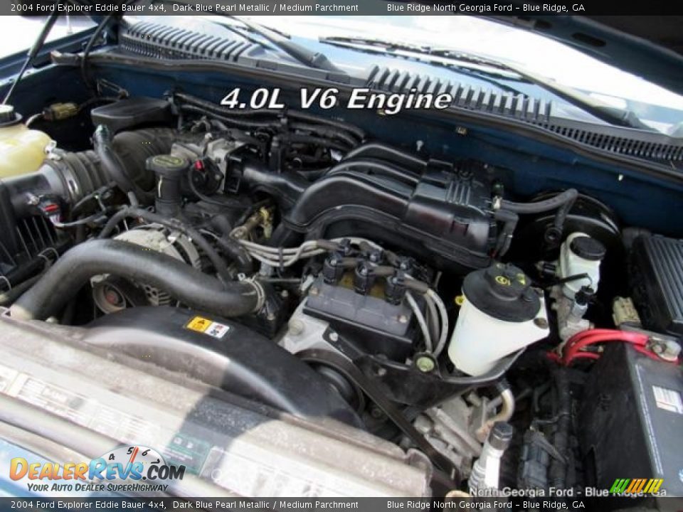 2004 Ford Explorer Eddie Bauer 4x4 Dark Blue Pearl Metallic / Medium Parchment Photo #10