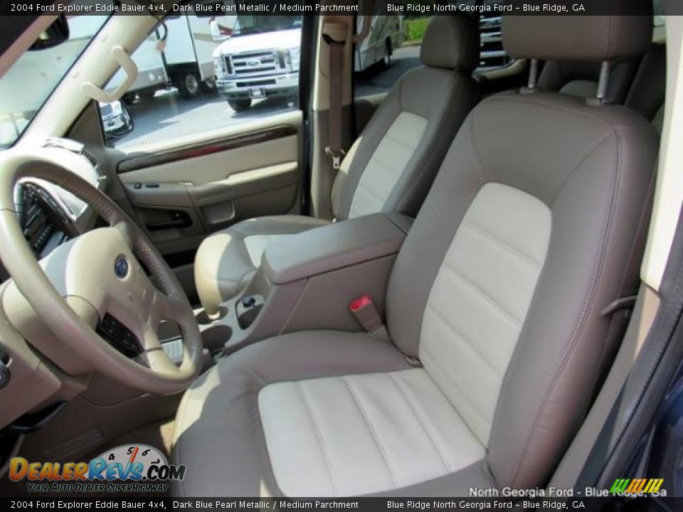 2004 Ford Explorer Eddie Bauer 4x4 Dark Blue Pearl Metallic / Medium Parchment Photo #12
