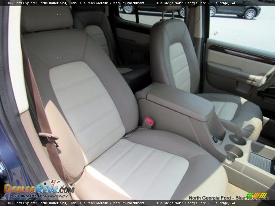 2004 Ford Explorer Eddie Bauer 4x4 Dark Blue Pearl Metallic / Medium Parchment Photo #13