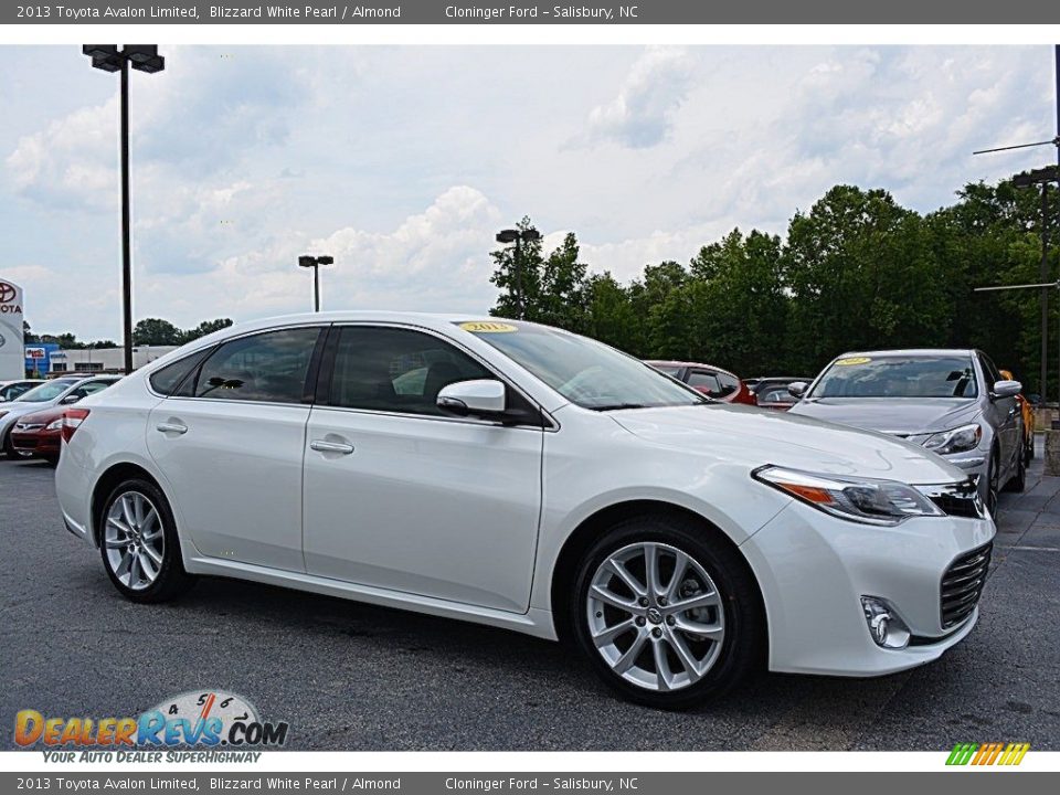 2013 Toyota Avalon Limited Blizzard White Pearl / Almond Photo #1