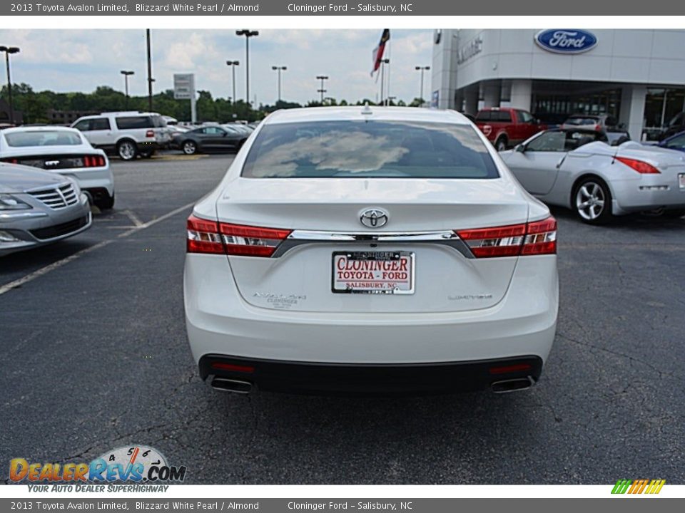 2013 Toyota Avalon Limited Blizzard White Pearl / Almond Photo #4