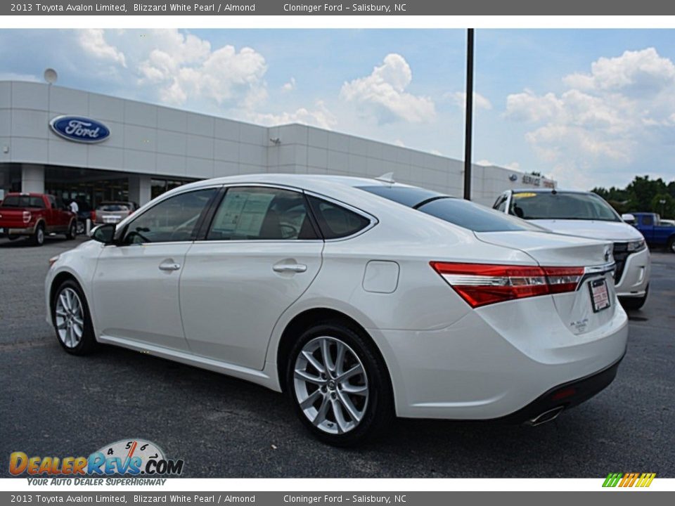 2013 Toyota Avalon Limited Blizzard White Pearl / Almond Photo #5