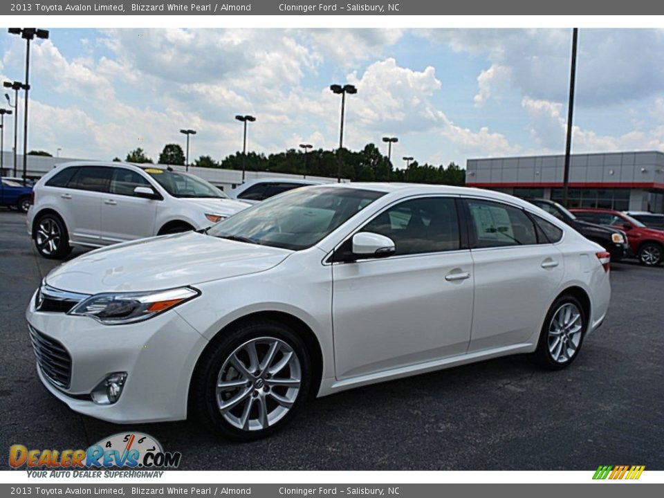 2013 Toyota Avalon Limited Blizzard White Pearl / Almond Photo #7