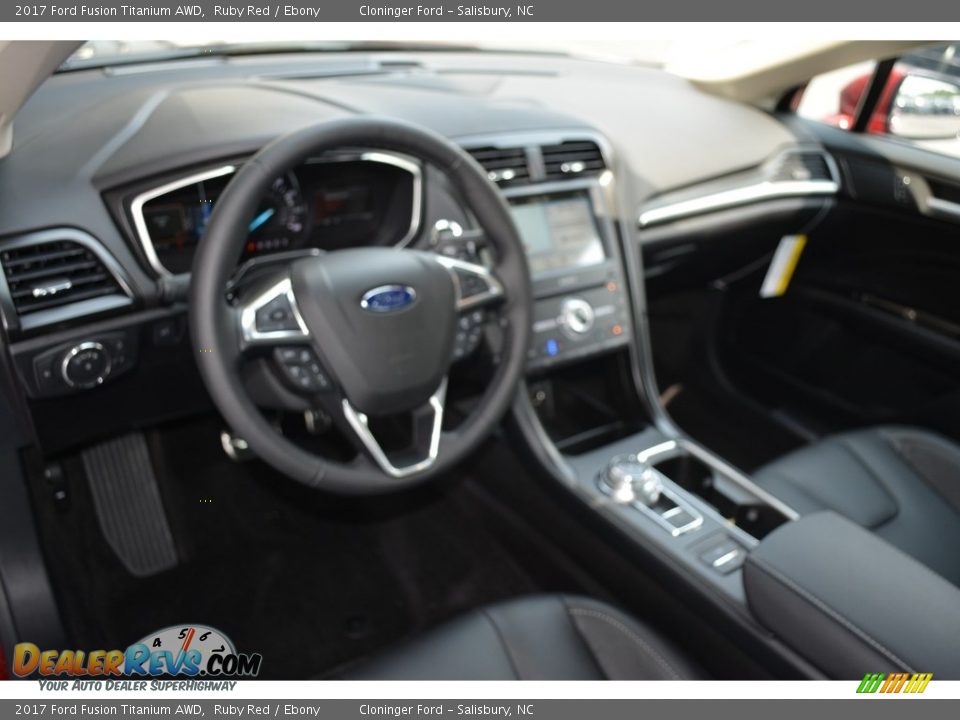 2017 Ford Fusion Titanium AWD Ruby Red / Ebony Photo #8