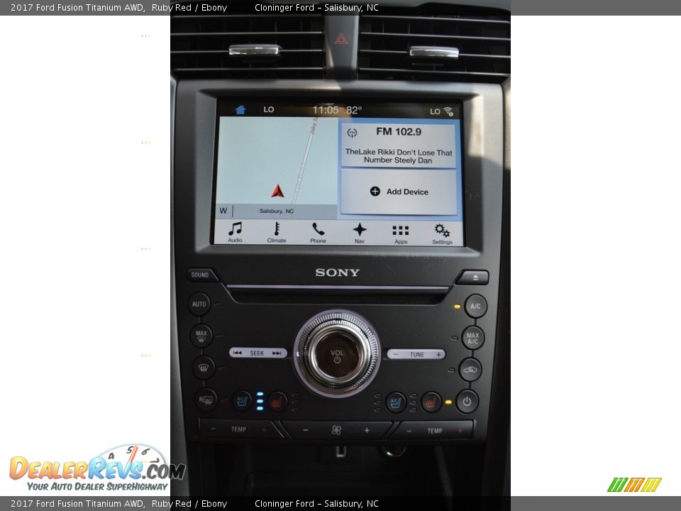 2017 Ford Fusion Titanium AWD Ruby Red / Ebony Photo #11