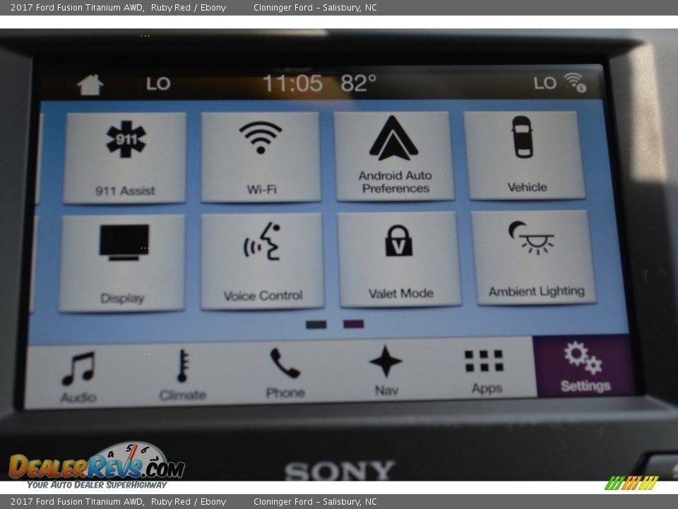 2017 Ford Fusion Titanium AWD Ruby Red / Ebony Photo #13