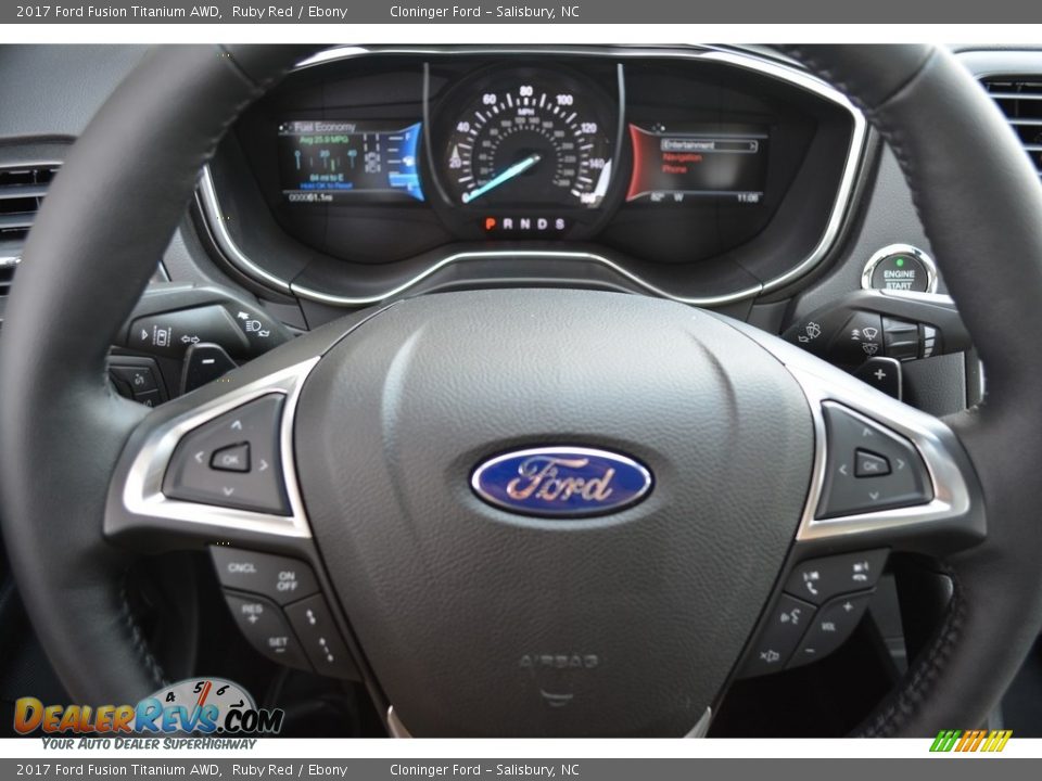 2017 Ford Fusion Titanium AWD Ruby Red / Ebony Photo #18