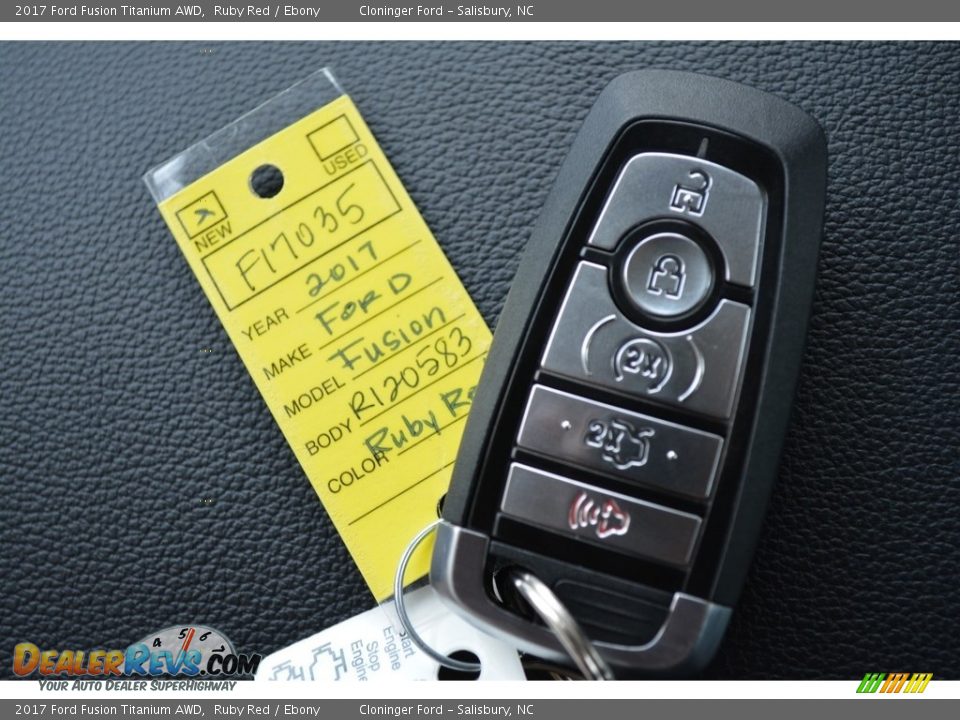 2017 Ford Fusion Titanium AWD Ruby Red / Ebony Photo #23
