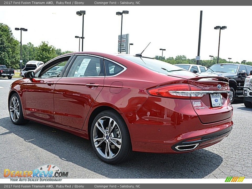 2017 Ford Fusion Titanium AWD Ruby Red / Ebony Photo #24