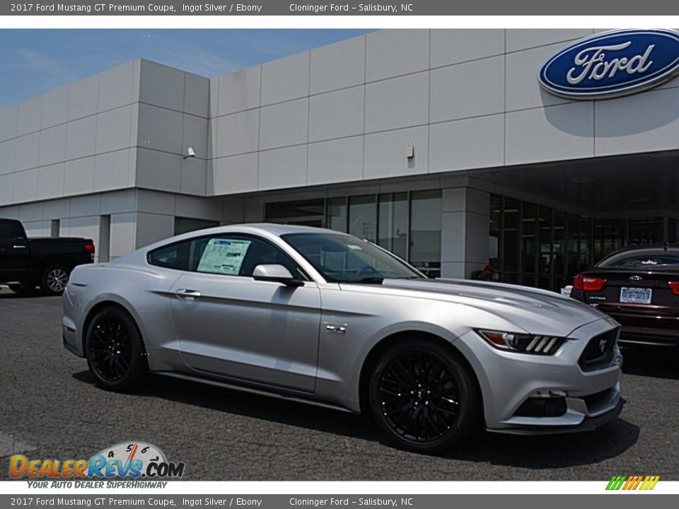 2017 Ford Mustang GT Premium Coupe Ingot Silver / Ebony Photo #1