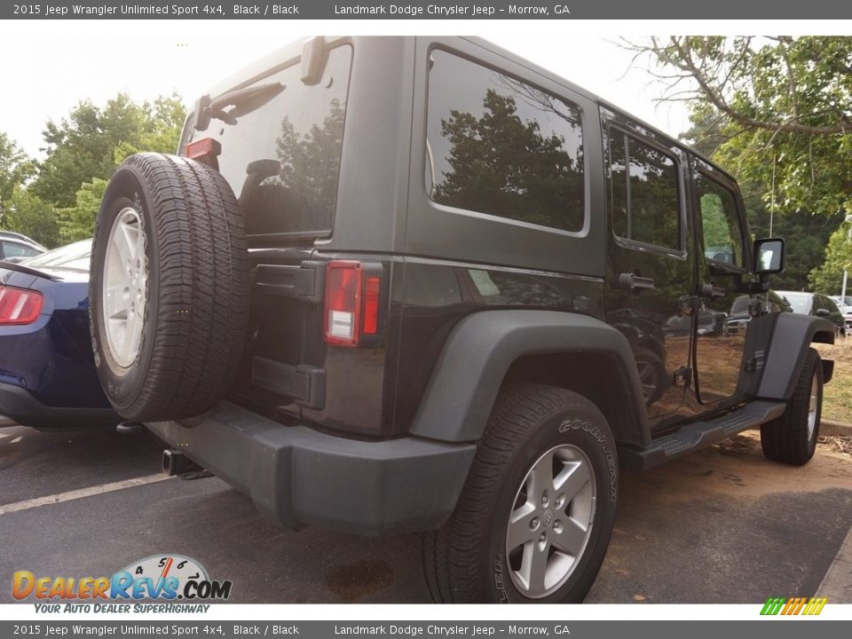 2015 Jeep Wrangler Unlimited Sport 4x4 Black / Black Photo #3