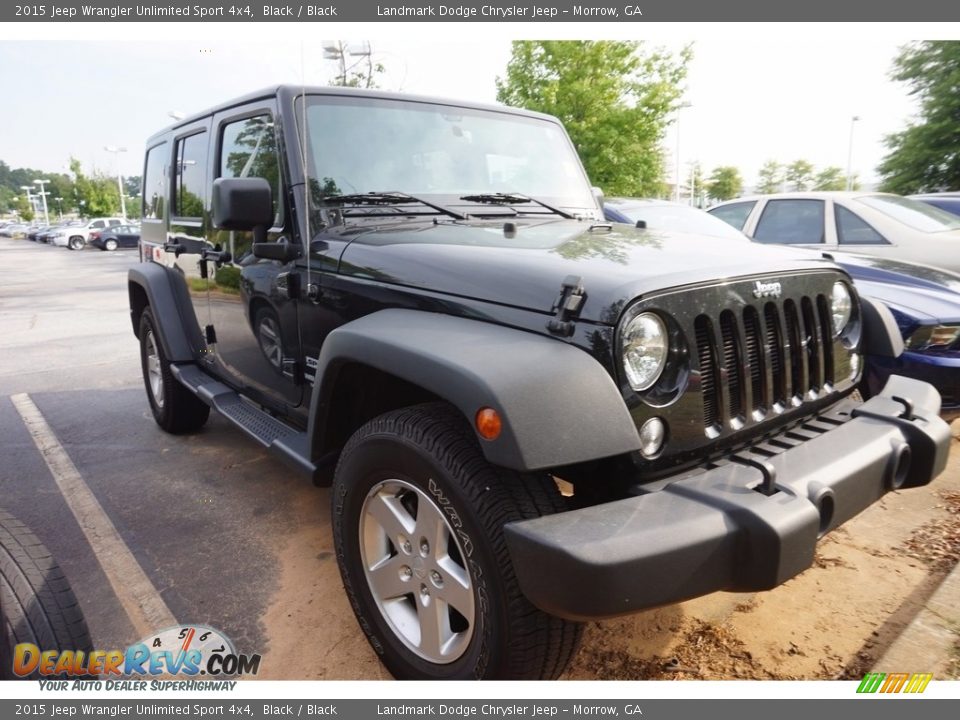 2015 Jeep Wrangler Unlimited Sport 4x4 Black / Black Photo #4