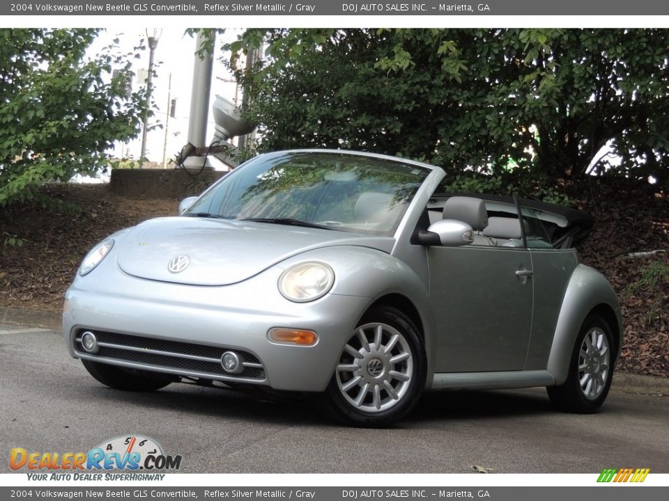 2004 Volkswagen New Beetle GLS Convertible Reflex Silver Metallic / Gray Photo #1
