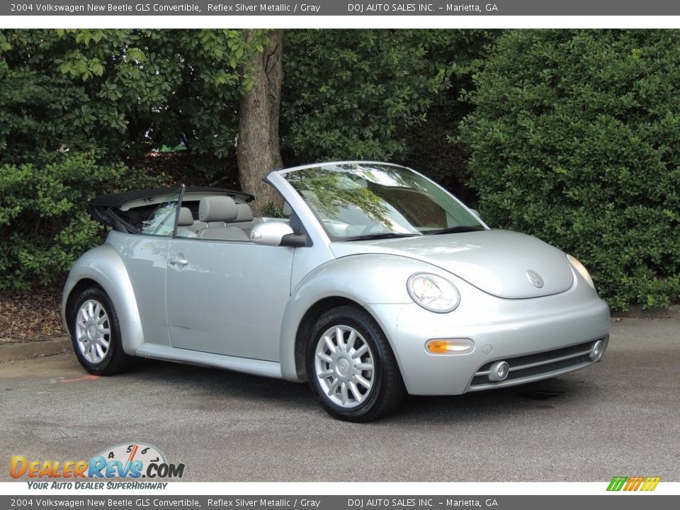 2004 Volkswagen New Beetle GLS Convertible Reflex Silver Metallic / Gray Photo #5