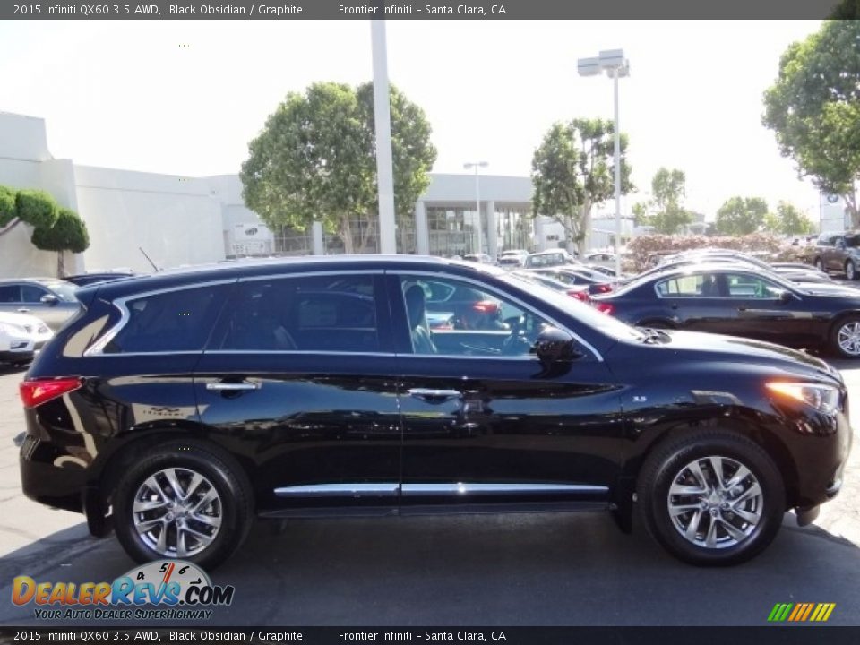 2015 Infiniti QX60 3.5 AWD Black Obsidian / Graphite Photo #7