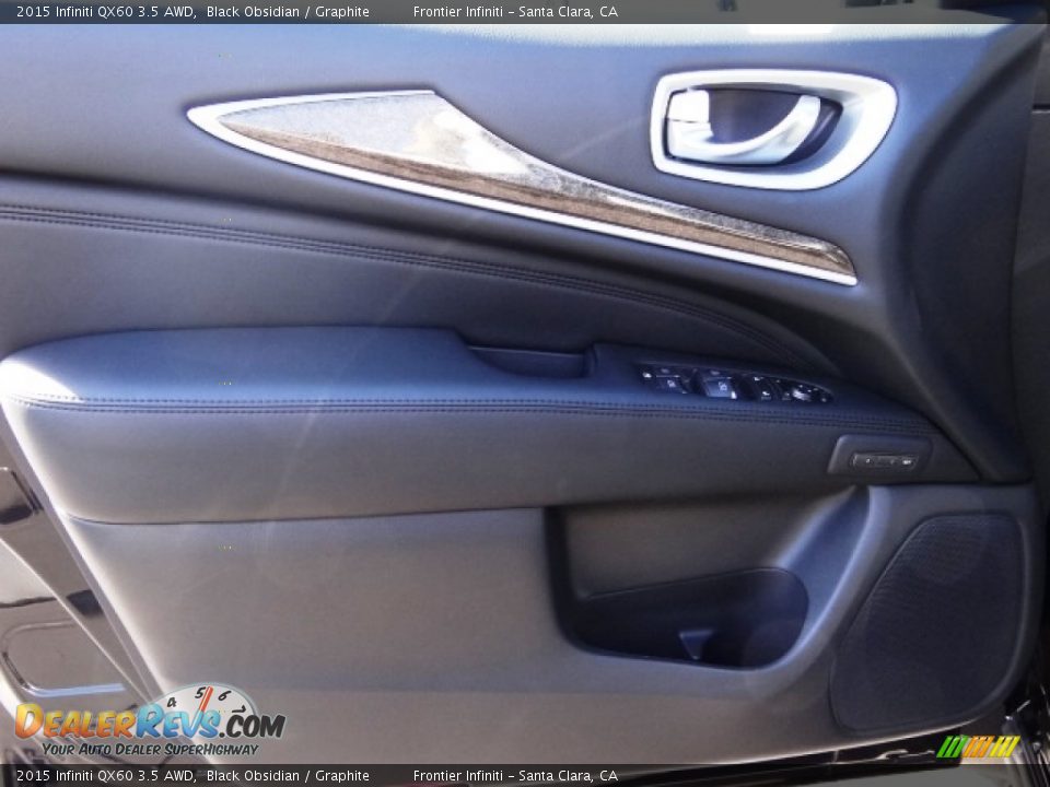 2015 Infiniti QX60 3.5 AWD Black Obsidian / Graphite Photo #13