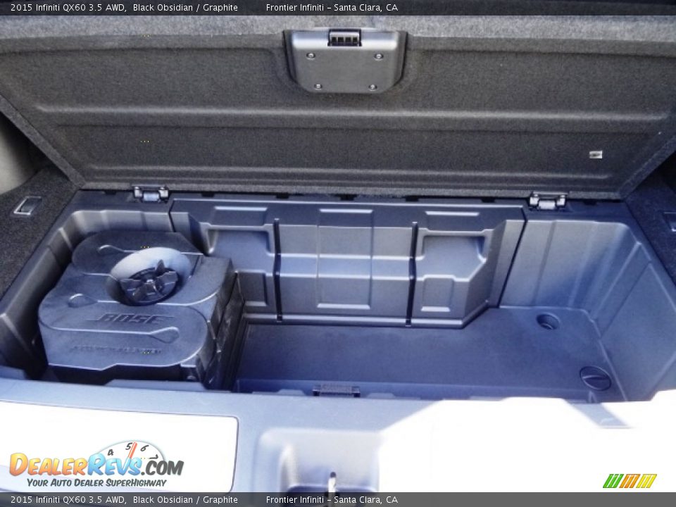2015 Infiniti QX60 3.5 AWD Black Obsidian / Graphite Photo #17