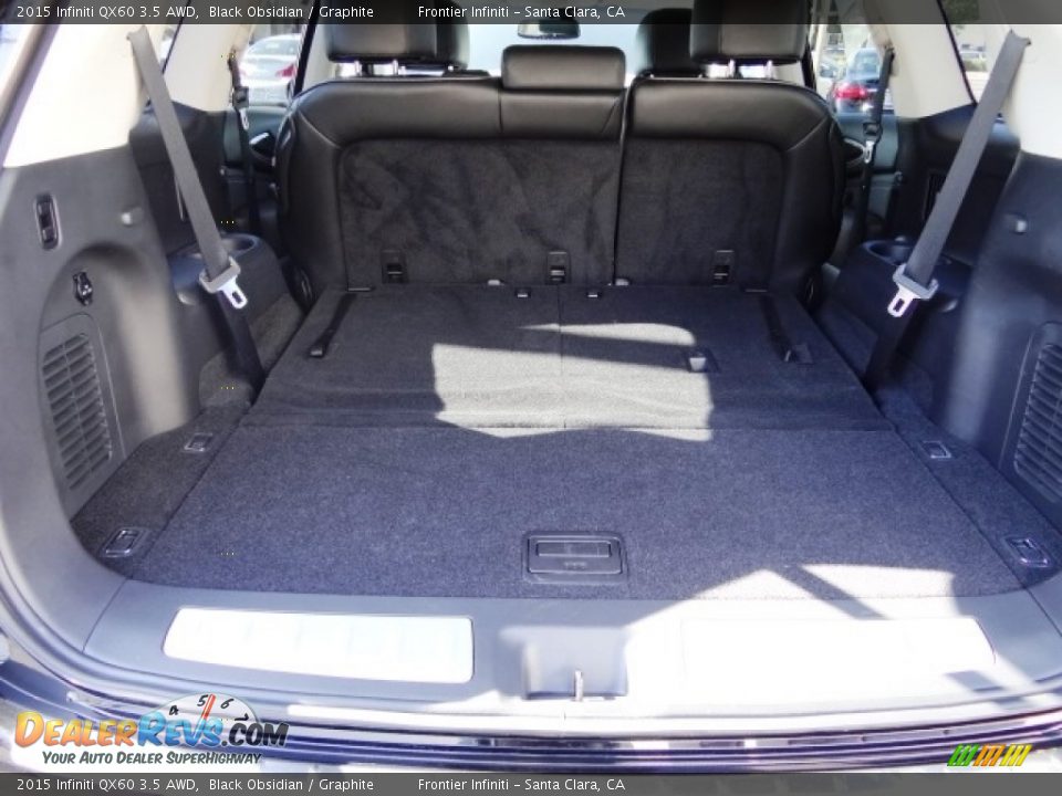 2015 Infiniti QX60 3.5 AWD Black Obsidian / Graphite Photo #19