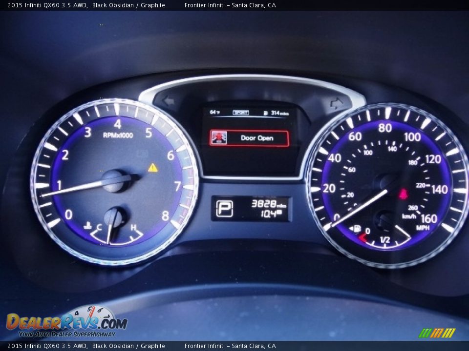 2015 Infiniti QX60 3.5 AWD Black Obsidian / Graphite Photo #23