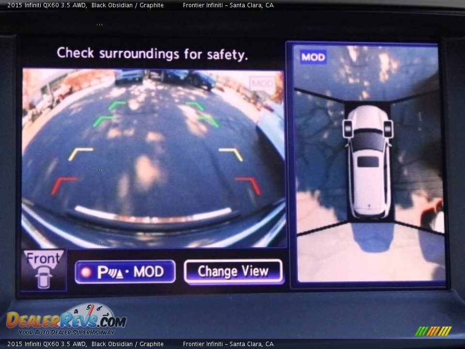 2015 Infiniti QX60 3.5 AWD Black Obsidian / Graphite Photo #30