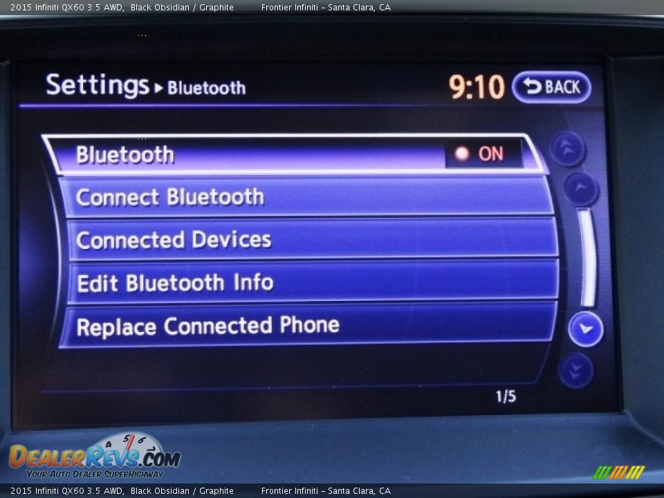 2015 Infiniti QX60 3.5 AWD Black Obsidian / Graphite Photo #33