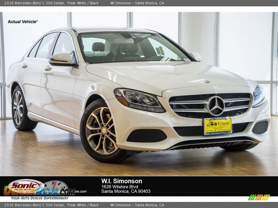 2016 Mercedes-Benz C 300 Sedan Polar White / Black Photo #1