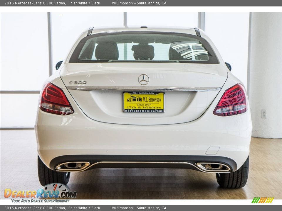2016 Mercedes-Benz C 300 Sedan Polar White / Black Photo #4